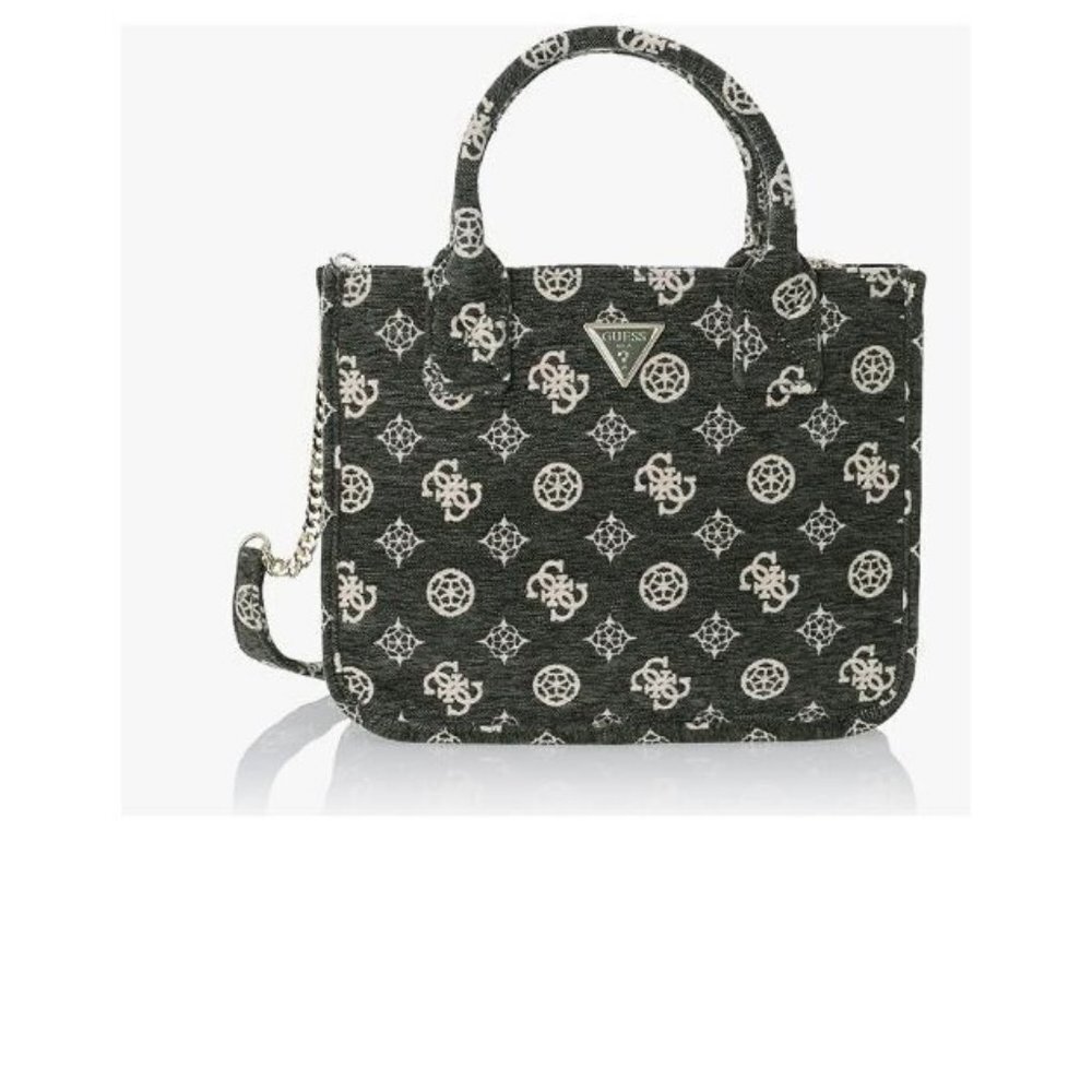 Guess Sevye Logo double compartment Tote soft medium Shoulder Bag - Forest Green
